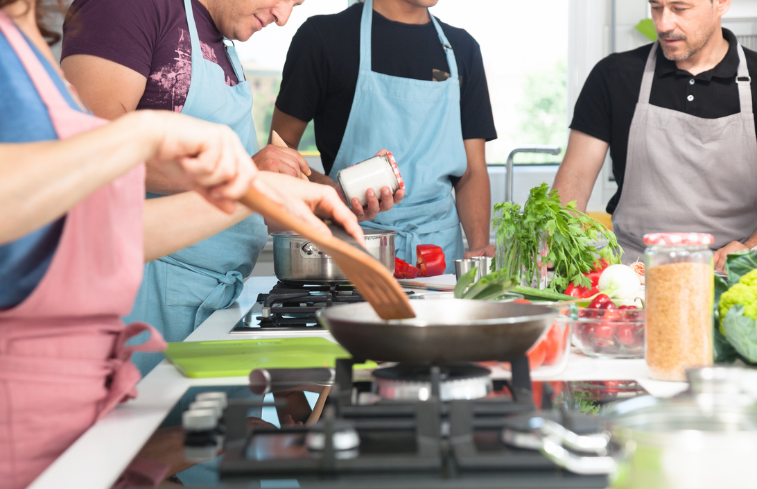 Cooking lesson,group