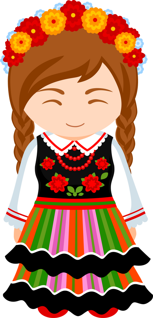 Woman in polish ethnic costume.